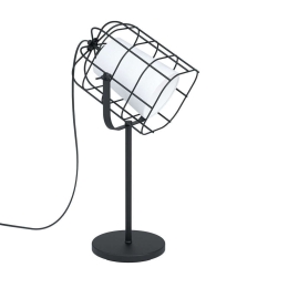 Φωτιστικό Επιτραπέζιο 'Bittams' 43421 Black-White Eglo Μέταλλο,Ύφασμα