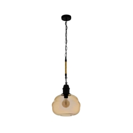 Φωτιστικό Οροφής 'Marysville' 43335 Black-Clear Eglo Μέταλλο,Γυαλί