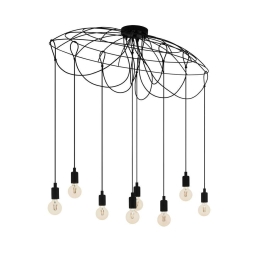 Φωτιστικό Οροφής-Πλαφονιέρα 'Hogsmill' 43322 Black Eglo Μέταλλο