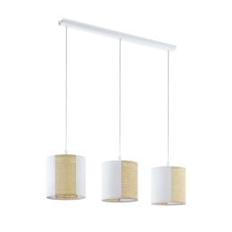 Φωτιστικό Οροφής-Ράγα L-1020 WS'Arnhem 43402 White-Brown Eglo Seagrass