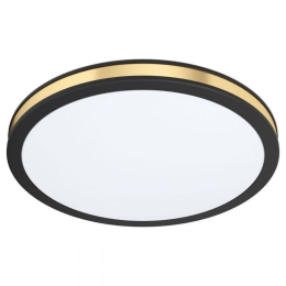Φωτιστικό Οροφής-Πλαφονιέρα Led Pescaito 99406 Ø280 3000K Black-Gold Eglo Μέταλλο,Πλαστικό