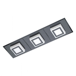 Φωτιστικό Οροφής-Πλαφονιέρα Led Masiano 1 99363 3000K Black Eglo Αλουμίνιο, Πλαστικό