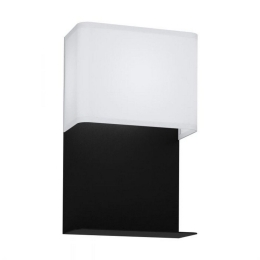 Φωτιστικό Τοίχου-Απλίκα Led Galdakao 99069 Black-White 3000K Eglo Μέταλλο,Ύφασμα