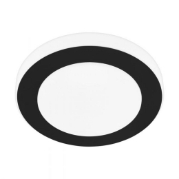 Φωτιστικό Οροφής-Πλαφονιέρα Led Carpi 33682 Ø 300 3000K Black-White Eglo Μέταλλο,Πλαστικό