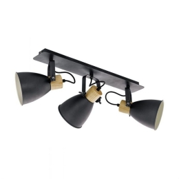 Φωτιστικό Οροφής-Σποτ Coswarth 99076 Anthracite-Brown Eglo Μέταλλο,Ξύλο