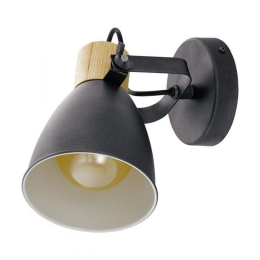 Φωτιστικό Τοίχου-Απλίκα Coswarth 99074 Anthracite-Brown Eglo Μέταλλο,Ξύλο