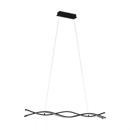 Φωτιστικό Οροφής-Ράγα Led Lasana 3 99317 3000K Black Eglo Αλουμίνιο, Πλαστικό