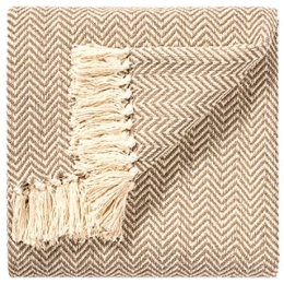 Ριχτάρι NATH9 Mπεζ Πολυθρόνα 125x150cm 100% Βαμβάκι