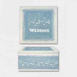 Κουτί Wedding Box 21x10 EI1499 Blue Ξύλο