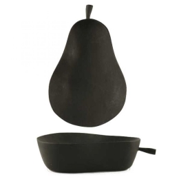 Μπολ Αχλάδι Ξύλινο EI1462 14cm Black Ξύλο