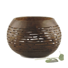 Διακοσμητικό Μπωλ Καρύδας EI1366 13x10cm Brown Ξύλο