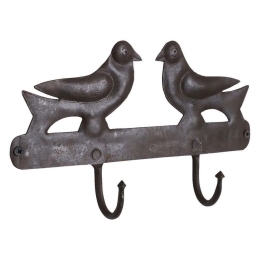 Κρεμάστρα Τοίχου 2 Θέσεων ACIR00400B 25x4,5x15cm Black Μέταλλο