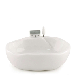 Διακοσμητικό Με Σπιτάκια EI5611 10x9,8cm White Πορσελάνη