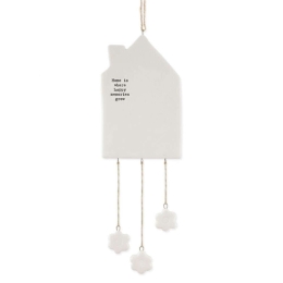 Διακοσμητικό Σπίτι Mobile 17,5x1,5x10cm White Πορσελάνη