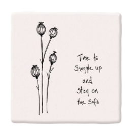Σουβέρ Time To Snuggle EI0177 10,5x0,8x10,5cm White Πορσελάνη