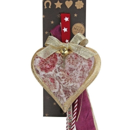 Γούρι Κρεμαστό Καρδιά Vintage Bizzaza LU22017C 33cm Multi