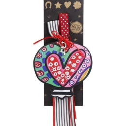 Γούρι Κρεμαστό Ρόδι Funky-Καρδιά LU22001A 33cm Multi