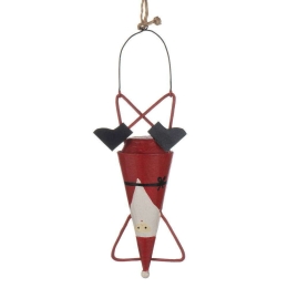 Στολίδι Άγιος Βασίλης Σε Στάση Λωτού SH8064 14cm Multi