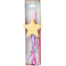Λαμπάδα Με Μαγικό Ραβδί LA22038D 30cm Yellow-Pink