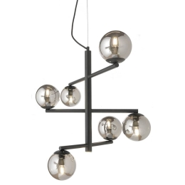 Φωτιστικό Οροφής Led Gizah SO.GIZAH/NERO Black Ondaluce Μέταλλο,Γυαλί