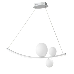 Φωτιστικό Οροφής Led Altalena SO.ALTALENA/B.CO White Ondaluce Μέταλλο,Γυαλί