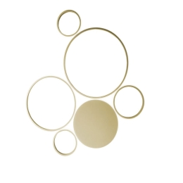 Φωτιστικό Τοίχου - Απλίκα Led Pois PL.POIS/ORO-GR Gold Ondaluce Μέταλλο,Γυαλί