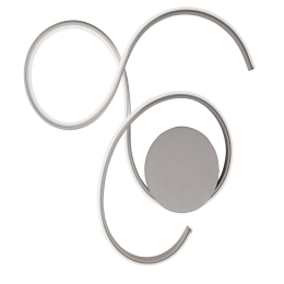 Φωτιστικό Τοίχου - Απλίκα Led Twist PL.TWIST/SILVER-PC Silver Ondaluce Μέταλλο,Γυαλί