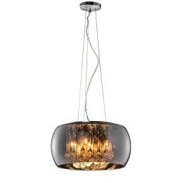 Φωτιστικό Οροφής Vapore 311210506 Chrome Trio Lighting Γυαλί
