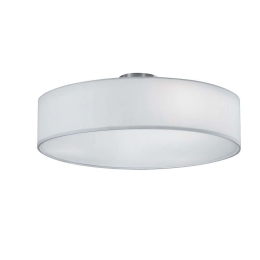 Φωτιστικό Οροφής - Πλαφονιέρα Hotel 603900301 D50 White Trio Lighting Μέταλλο,Ύφασμα