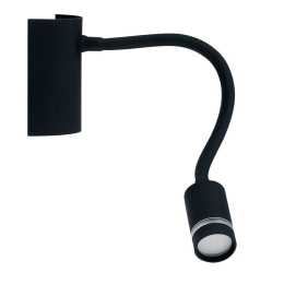 Φωτιστικό Τοίχου - Απλίκα Led-Kepler Led 220lm 3000K 9x32x6 Black Luce Ambiente Design