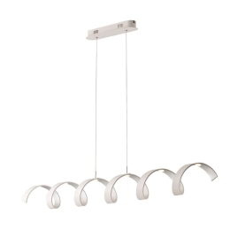 Φωτιστικό Οροφής - Ράγα Led-Helix-S6 Bco 30W 2400Lmn 4000K White Luce Ambiente Design Αλουμίνιο
