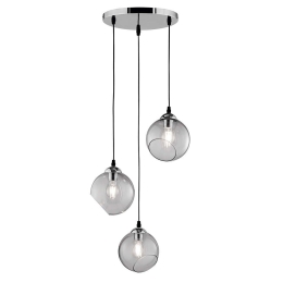 Φωτιστικό Οροφής Clooney R30073054 Smoke RL Lighting Μέταλλο,Γυαλί