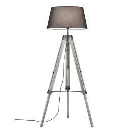 Φωτιστικό Δαπέδου Tripod R40991011 Grey RL Lighting Ξύλο,Ύφασμα