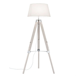 Φωτιστικό Δαπέδου Tripod R40991001 1xE27 60W Φ72cm 143cm White RL Lighting Ξύλο