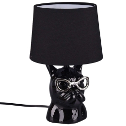 Φωτιστικό Επιτραπέζιο Dosy R50231002 1xE14 40W Φ18cm 29cm Black RL Lighting Κεραμικό,Ύφασμα