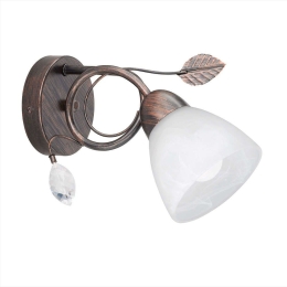 Φωτιστικό Τοίχου Traditio 200700128 Rust-Brown Trio Lighting Μέταλλο,Γυαλί