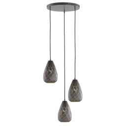 Φωτιστικό Οροφής Onyx 301300342 Anthracite-Gold Trio Lighting Μέταλλο