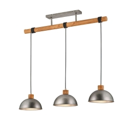 Φωτιστικό Οροφής - Ράγα Delhi 303400367 107x25x215cm 3xE27 42W Nickel-Natural Trio Lighting