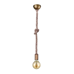 Φωτιστικό Οροφής Rope 310100104 Old Brass Trio Lighting Σχοινί,Γυαλί