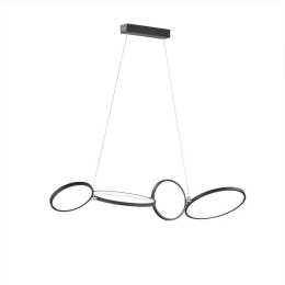 Φωτιστικό Οροφής Rondo 322610432 Black Trio Lighting Μέταλλο