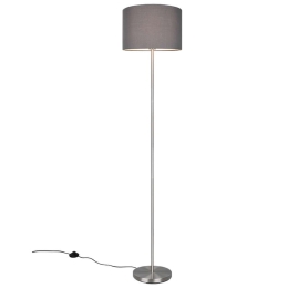 Φωτιστικό Δαπέδου Hotel 401100111 1xE27 60W Φ35cm 160 cm Grey Trio Lighting Μέταλλο,Ύφασμα