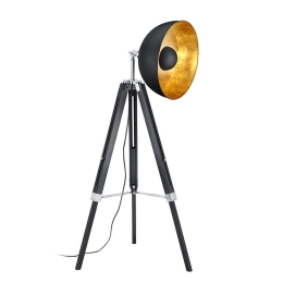 Φωτιστικό Δαπέδου Liege 407800132 Black-Gold Trio Lighting Μέταλλο