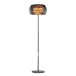 Φωτιστικό Δαπέδου Vapore 411210406 Chrome Trio Lighting Μέταλλο,Γυαλί