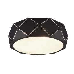 Φωτιστικό Οροφής - Πλαφονιέρα Zandor 603500332 Black Trio Lighting Μέταλλο