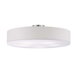 Φωτιστικό Οροφής - Πλαφονιέρα Hotel 603900501 White Trio Lighting Μέταλλο,Ύφασμα