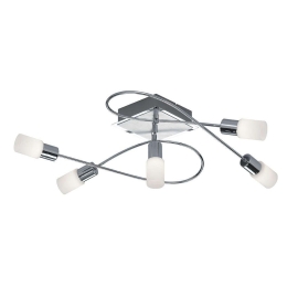 Φωτιστικό Οροφής - Πλαφονιέρα Clapton 621410505 Chrome Trio Lighting Μέταλλο,Γυαλί