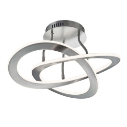 Φωτιστικό Οροφής - Πλαφονιέρα Oakland 621710107 53x23cm 1xSMD LED 40W 5200lm 3000K Silver Trio Light
