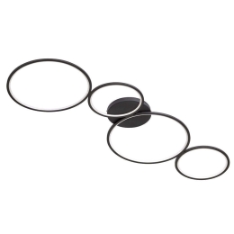 Φωτιστικό Οροφής - Πλαφονιέρα Rondo 622610432 Black Trio Lighting Μέταλλο