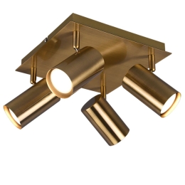 Φωτιστικό Οροφής - Σποτ Marley 802430404 4xGU10 35W 24x24x15cm Brass Mat Trio Lighting Μέταλλο
