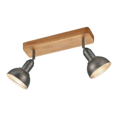 Φωτιστικό Οροφής - Σποτ Delhi 803400267 33x11x20cm 2xE14 40W Nickel-Natural Trio Lighting